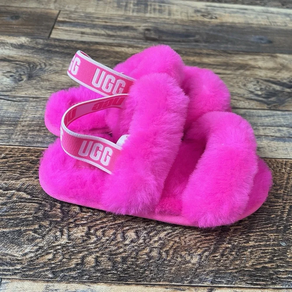 UGG Oh Yeah Slingback Slippers Toddler Girls 9 Hot Pink Girly